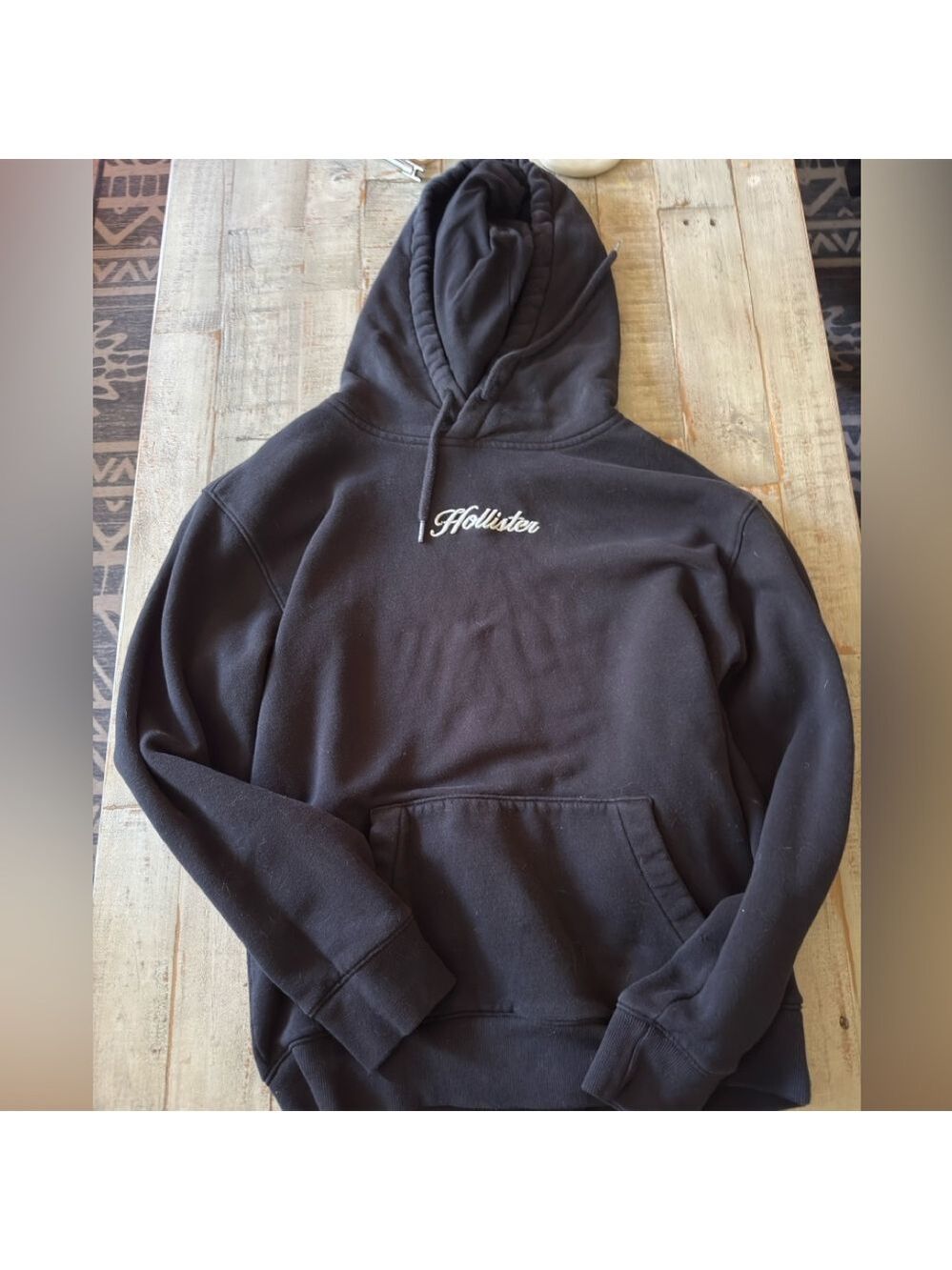 Hollister Logo Classic Black Hoodie